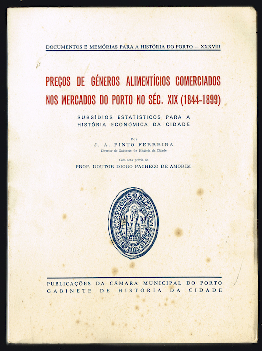 Preços e géneros alimentícios comerciados nos mercados do PORTO no séc. XIX (1844-1899)